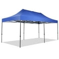 thumbnail image 2 of Ainfox 10x20 Heavy Duty Pop up Canopy Tent, Outdoor Instant Folding Gazebo with Wheeled Bag, Waterproof UV Protection Shade for Events, Blue, 2 of 10