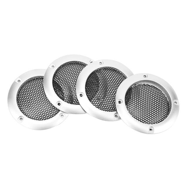 Rejilla protectora decorativa para altavoz de Audio, 4 Uds., 2 pulgadas, rejilla de malla para altavoz de Audio (plateada)
