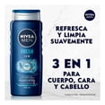 thumbnail image 2 of Jabón corporal NIVEA MEN Fresh Ice hidratante 3 en 1 para cuerpo, rostro y cabello 500 ml, 2 of 4