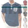 thumbnail image 2 of Mens Pocket Tee Shirts Qiggri Men Fashion Leisure Color Block Pocket Button Round Neck Short Sleeve Round-Neck Blouses Mens Work Shirts, 2 of 4