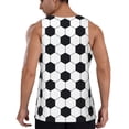 thumbnail image 3 of Xecao Soccer Ball Men's Tank Top Workout Quick Dry Sleeveless Gym Jogging Muscle Shirts Summer Swim Beach Tops, 3 of 9