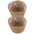 thumbnail image 4 of 2Pcs Woven Planter Basket Straw Flower Basket Farmhouse Basket for Flower Arrangement, 4 of 7
