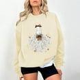 thumbnail image 2 of HomeDM Womens Sweatshirts - Halloween Graphic Crewneck Tops Casual Long Sleeve Sweater - Beige/XL, 2 of 4