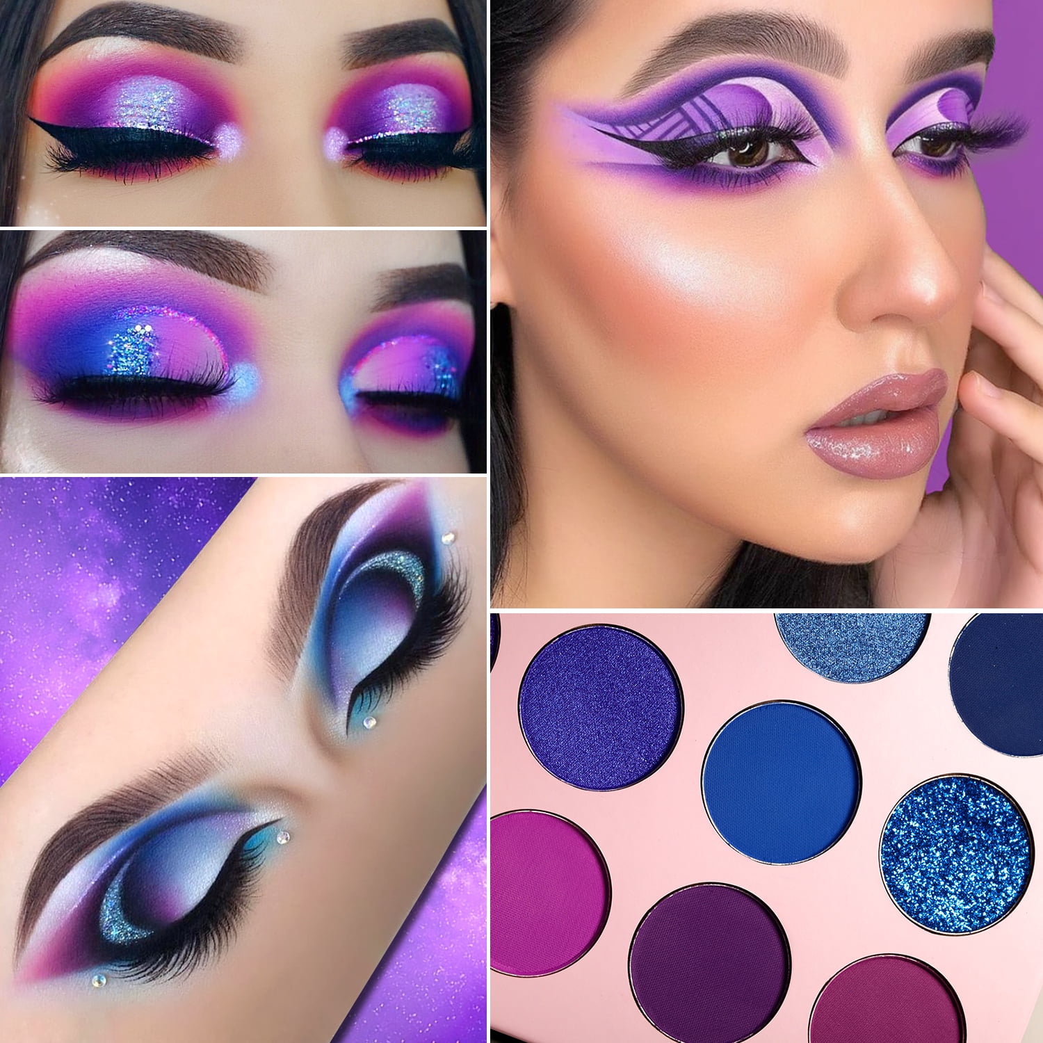 Fard à Paupières Mono DebbY ColorCase Violet - Riche En Pigments, Longue Tenue, Neuf
