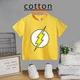 thumbnail image 2 of Camiseta de verano con estampado sencillo 100 % algodón para niños, cómoda camiseta de cuello redondo de manga corta para adolescentes, niños y niñas, camiseta informal para niños, 2 of 4