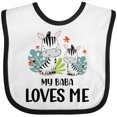 thumbnail image 3 of Inktastic Zebra My Baba Loves Me Boys or Girls Baby Bib, 3 of 4