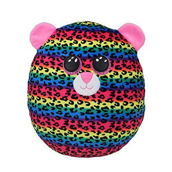 TY Squish-A-Boo Dotty Brilliantly Colored Leopard 10 Inch Plush