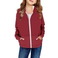 thumbnail image 3 of Kiijoy Toddler Girls Fleece Zip Up Hoodie Casual Sports Hooded Sweatshirt, Sizes 4-5, 3 of 3