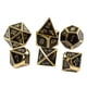 thumbnail image 3 of Juego De Dados De Aleación De Zinc, Dados De Metal De 7 Piezas De Larga Duración Para El Club Para El Juego De Mesa ANGGREK Oro Negro, 3 of 8