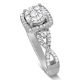 thumbnail image 2 of Unique 1 Carat Round Infinity Halo Diamond Engagement Ring in White Gold, 2 of 4