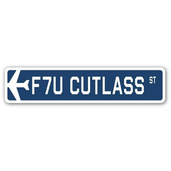 SignMission SSA-F7U Cutlass 4 x 18 in. Air Force Aircraft Military Street Sign - F7U Cutlass