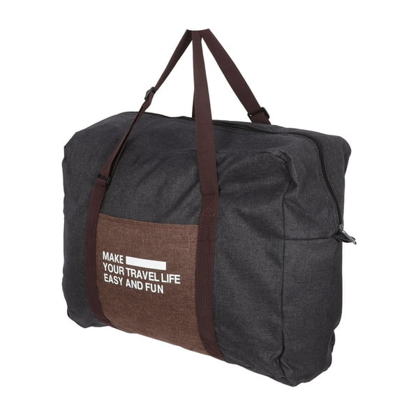 Masteelf Portable Canvas Travel Duffel Bag Luggage Tote Foldable Trolley Pouch for Overnight Business (Black)