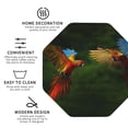 thumbnail image 4 of Disketp Hybrid Parrot In The Forest Funny Coasters,4 Pcs Leather Coasters With Holder, Perfect Housewarming Hostess Gifts,Protect Furniture From Water Marks Scratch, 4 of 9