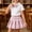 Pink, variant on Amidoa Girls 2 Piece Outfits Summer Clothes T Shirt Cute Short Sleeves Casual Pants Kids Clothing Sets Blue Size 1T