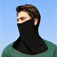 thumbnail image 5 of QSAWXQZ Unisex Sun Protection Face Cover Ear Loop Breathable Lightweight Neck Gaiter Free Size, 5 of 5