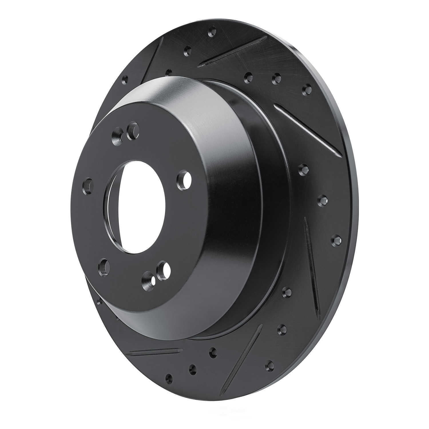 Dynamic Friction Company 633-21029L DFC Brake Rotor - Drilled And Slotted - Black