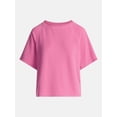 thumbnail image 6 of Joyspun Women's French Terry Knit Sleep Top with Short Sleeves, Sizes XS-3X, 6 of 6