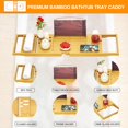 thumbnail image 2 of Bandeja de bañera Caddy Banlilu Premium de bambú ampliable, 2 of 7