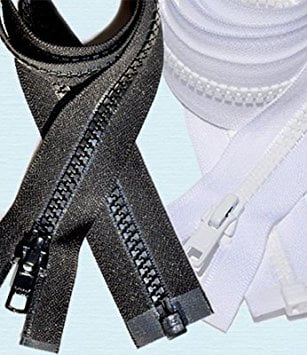 9\ Vislon Zipper ~ YKK #5 Molded Plastic ~ Separating 1 Zipper // Pack 580 Black