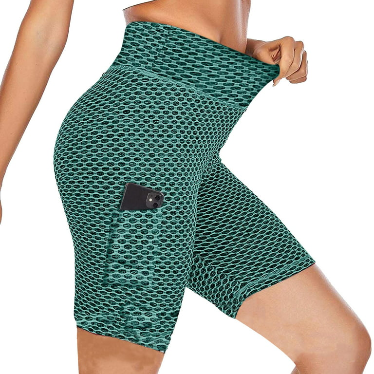 Ersazi Gym Shorts Women Workout Leggings Fitness Sports Runningpockets  Leggings Yoga Pants In Clearance Womens Leggings With Pocket Green Xxl