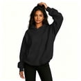 thumbnail image 5 of Hoodies for Women Oversized Trendy Fall Sweatshirt Pullover Fleece Long Sleeve Sweaters Winter Outfits Y2k Clothes Black XL, 5 of 6