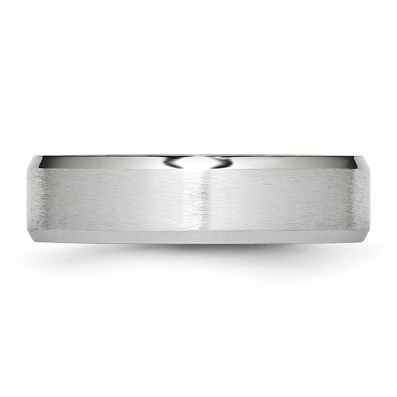 Primal Steel Cobalt Beveled Edge Satin 6mm Band
