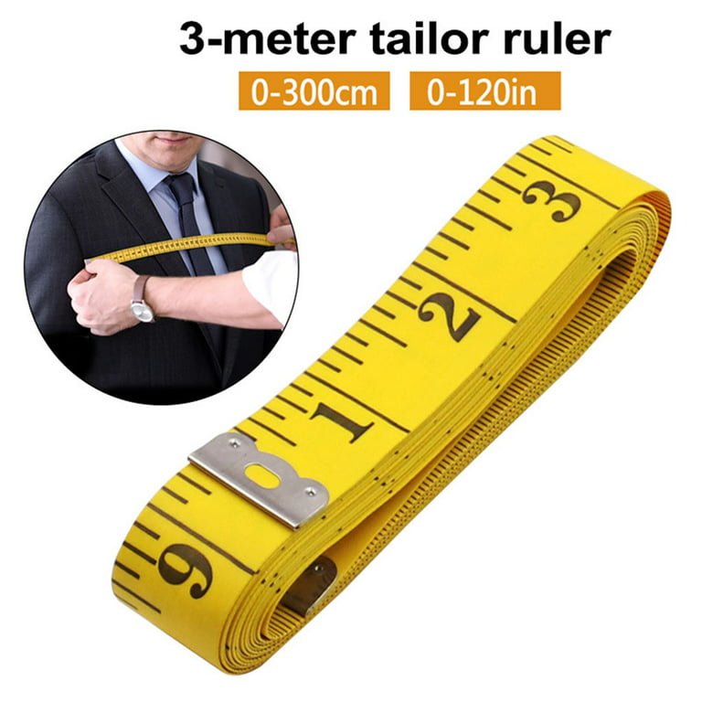 120 Inch, 300 Cm Yellow Soft Tape Measure, Measuring Tape Sewing,  Seamstress, Tailor Cloth Flexible Ruler Tape 
