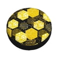 thumbnail image 3 of Gaeub Geometric Pattern with Bee 14-17in Tire Cover, Spare Tire Cover, for Camper Caravan, Trailer, Car, Truck, SUV, Jeep - 16 inch, 3 of 9