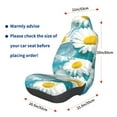 thumbnail image 3 of Fotbe Daisy Flowers Funda para Asiento de Auto con Estampado – Impermeable y Antisudor – Ajuste Universal, Lavable a Máquina, Antideslizante (1 Pieza), 3 of 5