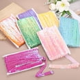 thumbnail image 5 of Uxcell 5 Yards 0.8 Inch Elastic Sequins Trim 2 Row Flat Sequin Strip Paillette Fabric Ribbon for Crafts DIY Fringe Sewing Costume Dress, Orange, 5 of 7