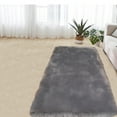 thumbnail image 5 of VogueV Faux Sheepskin Bedroom Rug, Washable Shag Area Carpet for Living Room Sofa Couch Bedside, Plush Fuzzy Runner Floor Mat, 1.6X5.9 Ft, Gift for Home Décor Lovers, A Carpet, 5 of 7