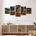 thumbnail image 3 of Elephant Stock Dirt Bike Wall Art - Horizontal Multi Panel Canvas - Living Room Wall Decor - Sports Multi Panel - Brown And Blue Decor - 55" x 24", 3 of 8
