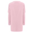thumbnail image 5 of YEJIMAN Long Sleeve T-shirt, Pink Shirt Women Trendy, Full Size Pocketed Round Neck Long Sleeve T Shirt Women's Spring and Autumn Pocket Round Neck Long Sleeve T Shirt Casual Loose Top, Big & Tall, 5 of 5