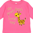 thumbnail image 4 of Inktastic My Great Aunt Loves Me Cute Giraffe Boys or Girls Long Sleeve Toddler T-Shirt, 4 of 5