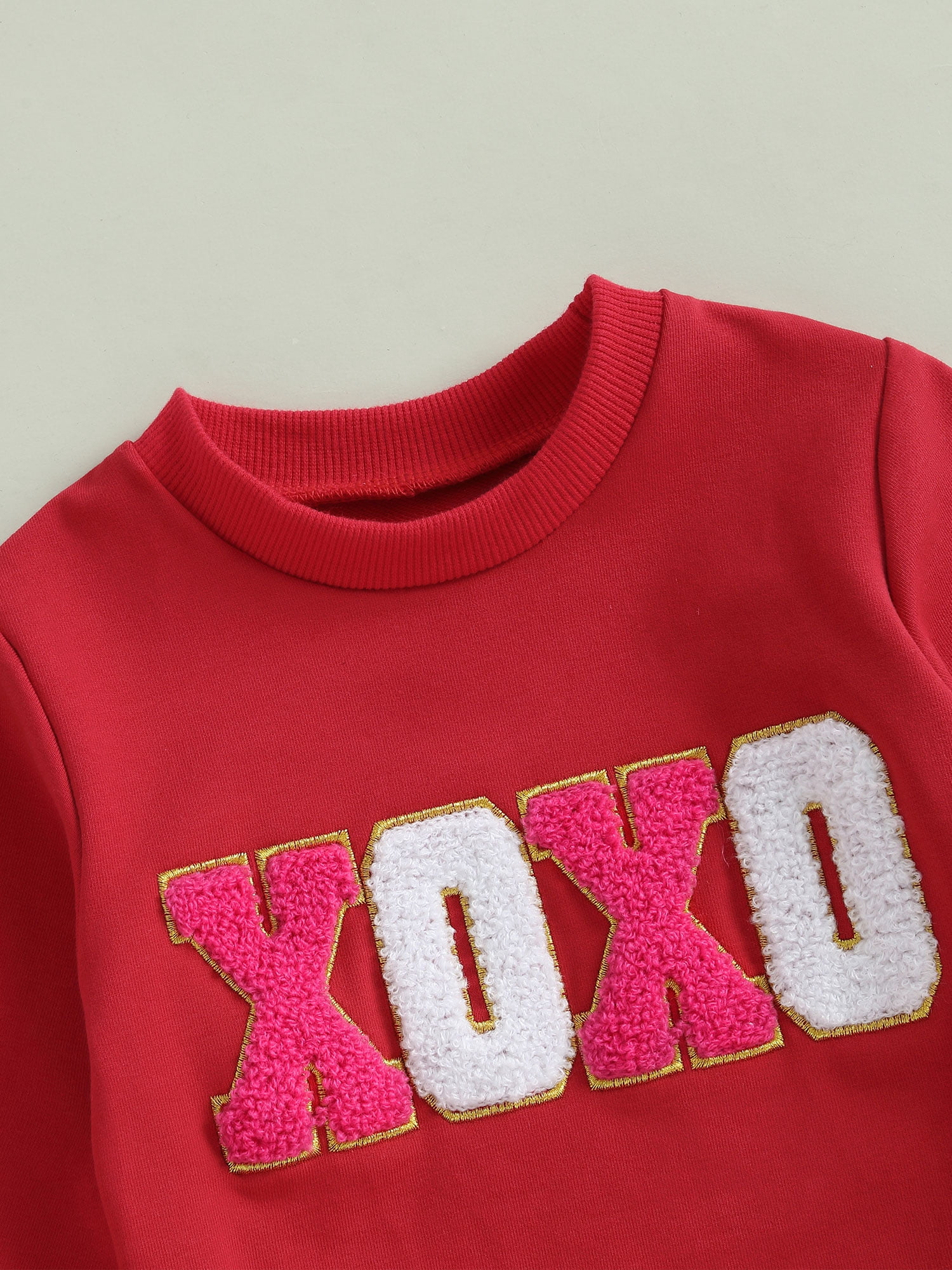 Jxzom Toddler Baby Girl Valentines Outfit XOXO Letter Embroidery Long Sleeve Sweatshirt Tops and Tulle Tutu Skirts Set 1-6 Years Cute Valentines Clothes