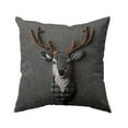 thumbnail image 2 of HomeKingdee Deer Head Pillow Case Decorative Cotton Linen Embroidered Cushions Covers, 2 of 6