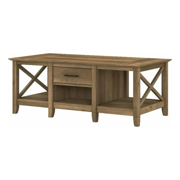 Bowery Hill Modern Engineered Wood Coffee Table with Storage in Pine
