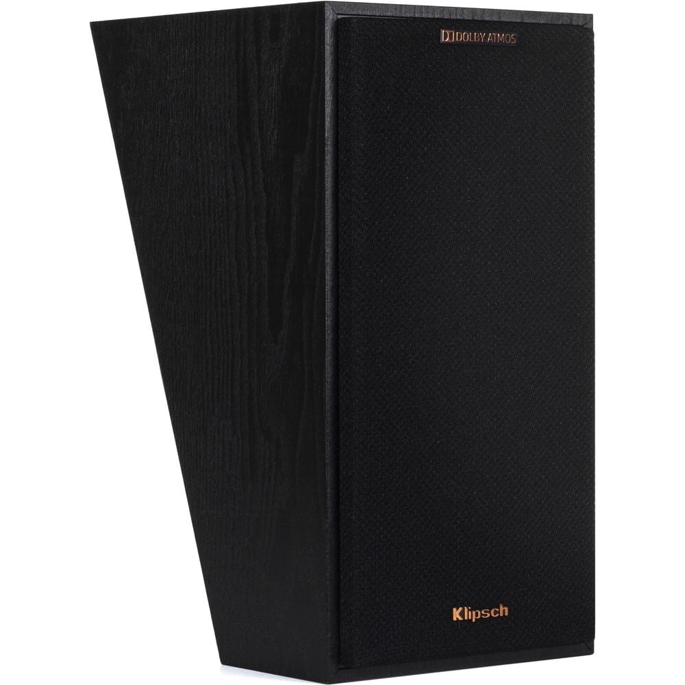 Klipsch 1065840 Powerful Detailed Home Speaker Set of 2 Black Bundle with Deco Essentials Brass Speaker Banana Plugs + 50 foot 16 AWG Gauge Heavy Duty Speaker Wire Cable| Official Klipsch USA Dealer