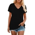 thumbnail image 2 of Kureaily Pocket Detail Short Sleeve T Shirt With Contrast Trim Casual Comfort Fit Tee Top For Everyday Wear Basic Summer Tees, 2 of 6