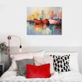 thumbnail image 4 of Nawypu  Art,24x48Inch 100% Hand Painted Colorful Sailboat Oil Painting Abstract Modern Canvas Artwork Romance Seascape Wall Art Stretched and Framed Ready to Hang Home Wall Decoration, 4 of 4