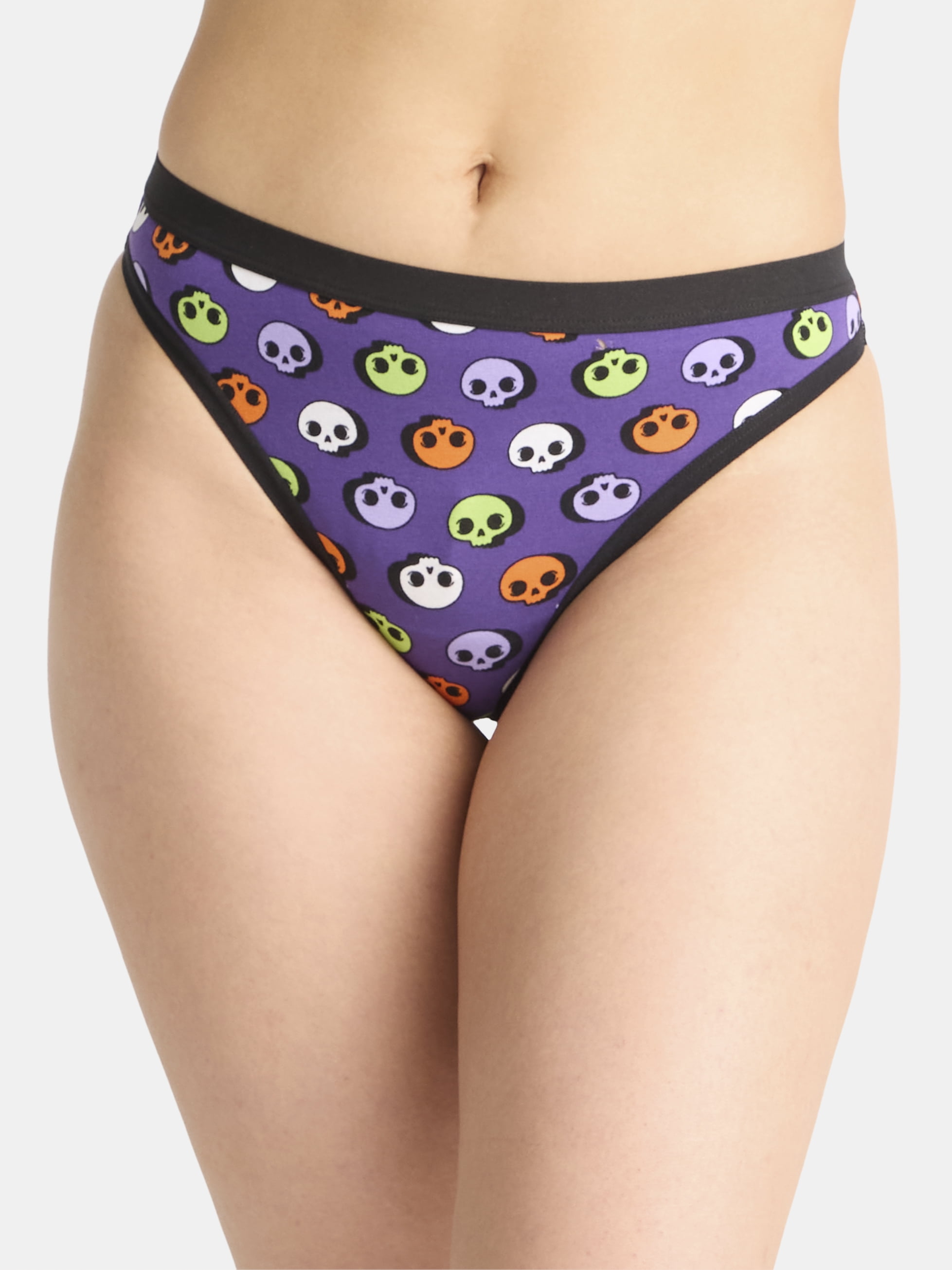 Way to Celebrate Women's Halloween Thong Panties, 3-Pack, Sizes S-XXL