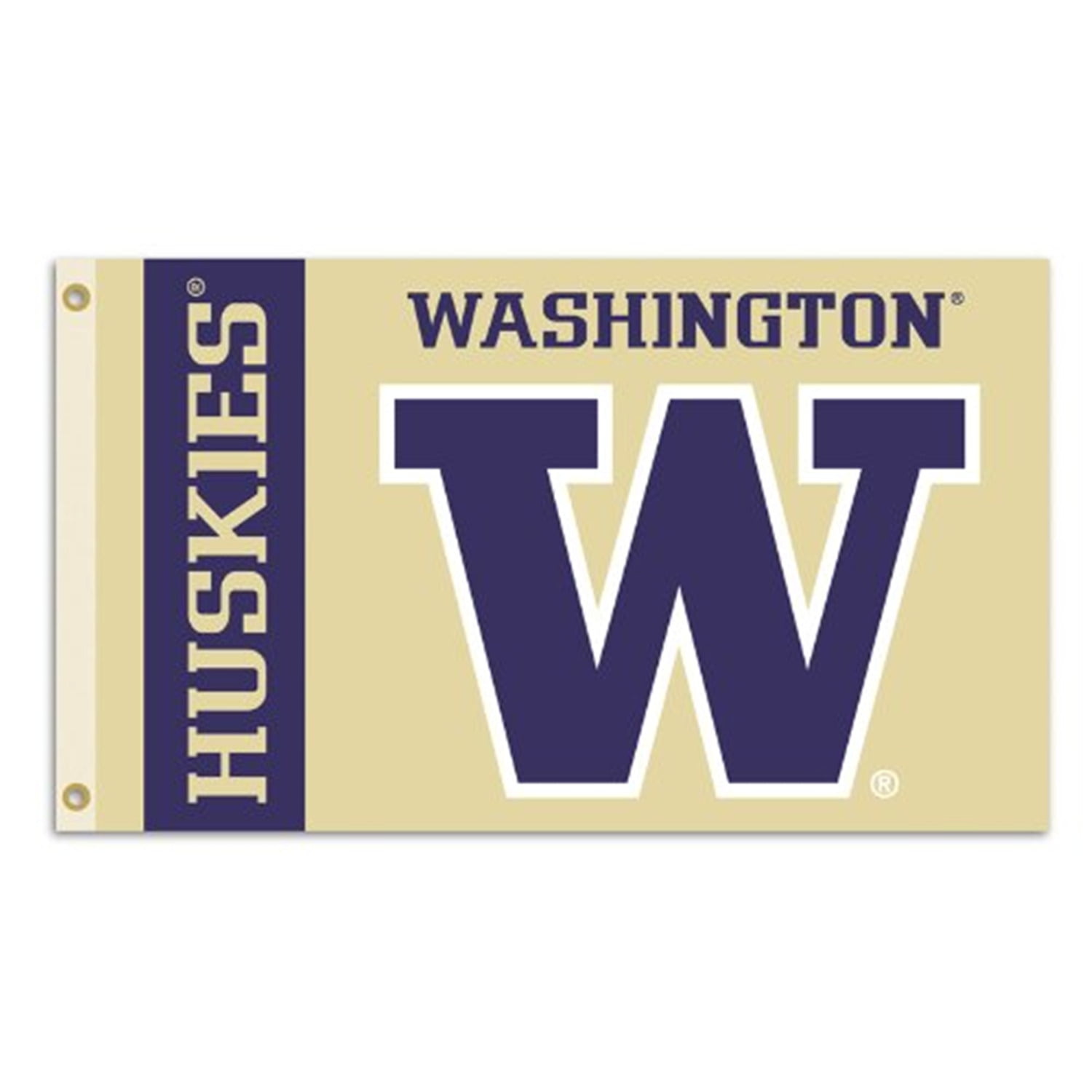 BSI NCAA College Washington Huskies 3 X 5 Foot Flag with Grommets 