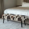 thumbnail image 2 of XYZCANDO Cow Print Pattern Polyester Spandex Bench Covers with Abrasion Resistant, Breathable Stain Resistant Bench Seat Cover for Dining Room, 2 of 9