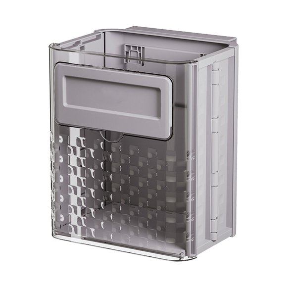 WIFKLSIIPG Wall Mounted Foldable Can Hanging Can with Lid Kitchen Garbage Can with Lid Can for Kitchen Cabinet Door or Under Bathroom Living Room Food Was