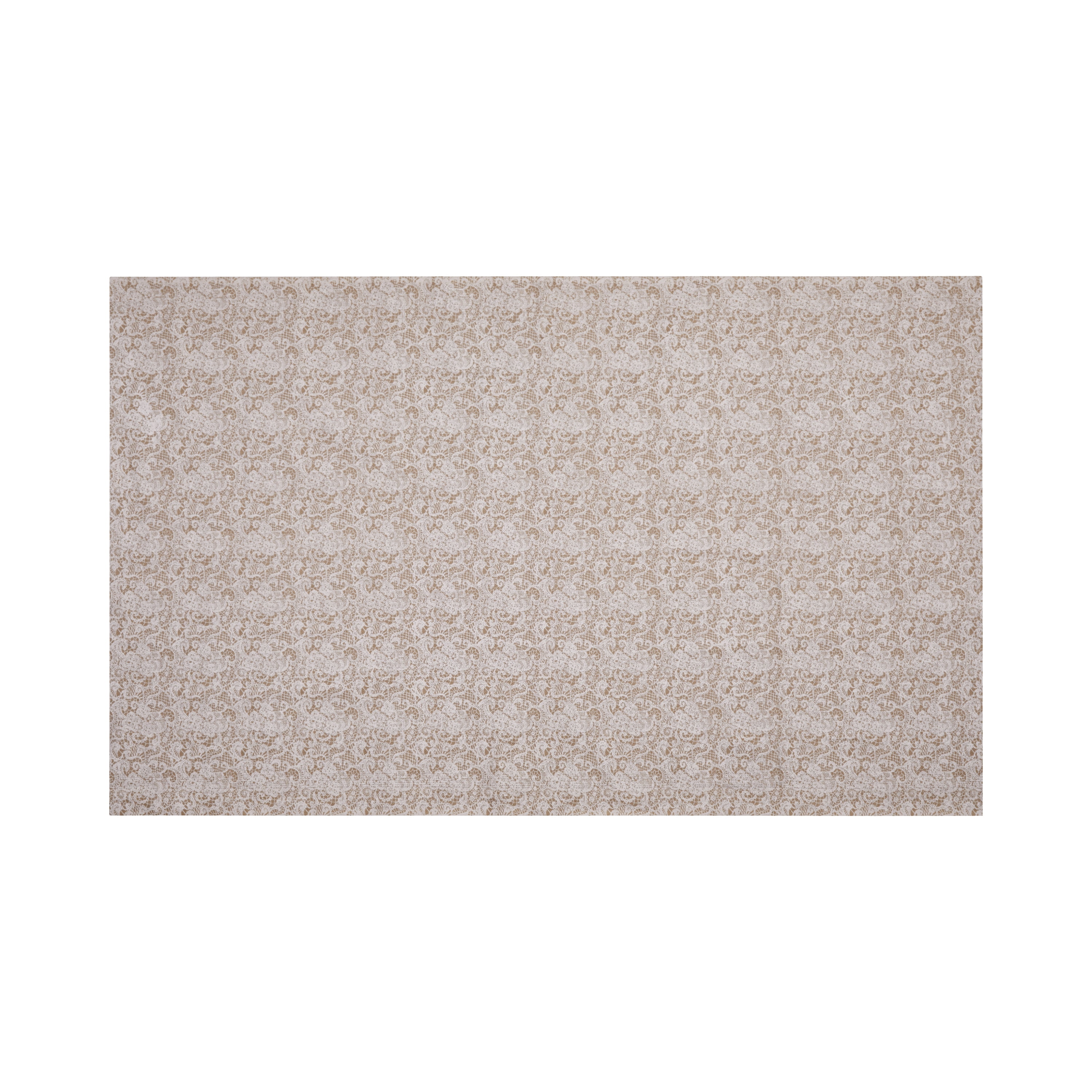 Love, Laugh, Craft Jute Burlap Roll Precut, 46"W x 2-Yards, White Lace