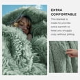 thumbnail image 4 of Manta de cama, mullida, de forro polar verde salvia, 150 x 200 cm, 4 of 8