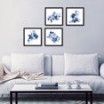 thumbnail image 6 of ArtbyHannah 4 Pack 10x10 Blue Wall Art Framed with Black Frames and Flower Print for Gallery Walls Home or Bathroom Decoration, 6 of 10