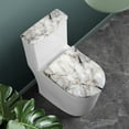 thumbnail image 2 of SEANATIVE White Marble Toilet Dust Cover Breathable Toilet Seat Cover Tank Lid Protector with Elastic Edge 2 Pieces Stain Splash Resistant Bath Room Bowl Lids Covers Accessories, 2 of 7