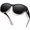 Black-yellow Frame/Grey Lens, variant on Stylish Women's Oversized Fashion Glasses Over Prescription Eyewear, Protection, Teal Frame with Black Tint, Glossy Finish, Includes Protective Case