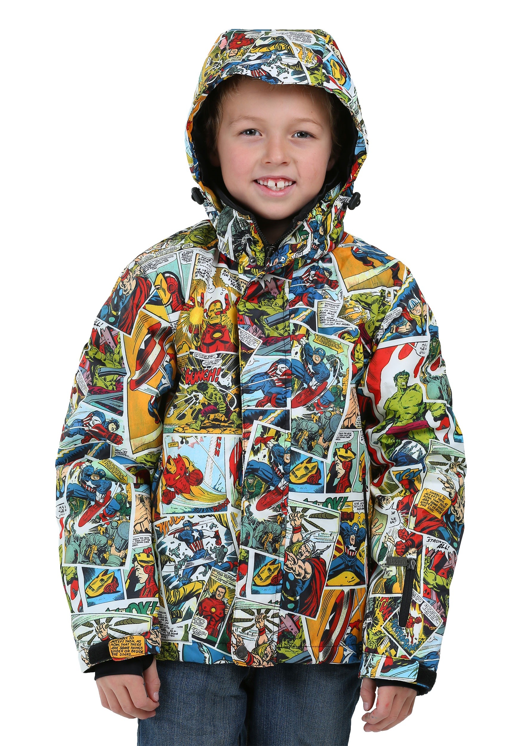Kids Marvel Comic Print Snow Jacket 